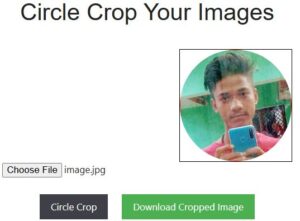 Circle crop image online