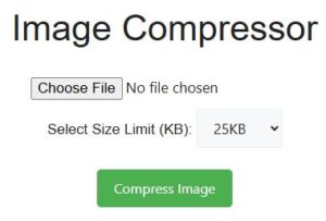 Compress image to 10kb 25 50 100 free