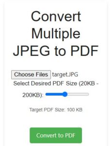 Convert jpg to pdf under 200kb online free