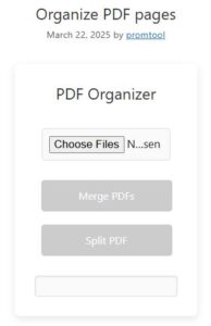 Organize PDF pages