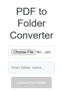 PDF to folder converter