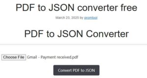 Pdf to json converter free