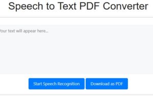 Speech to text pdf online