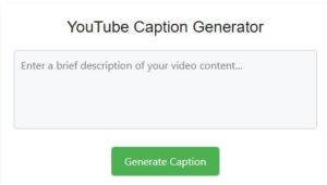 Youtube caption generator